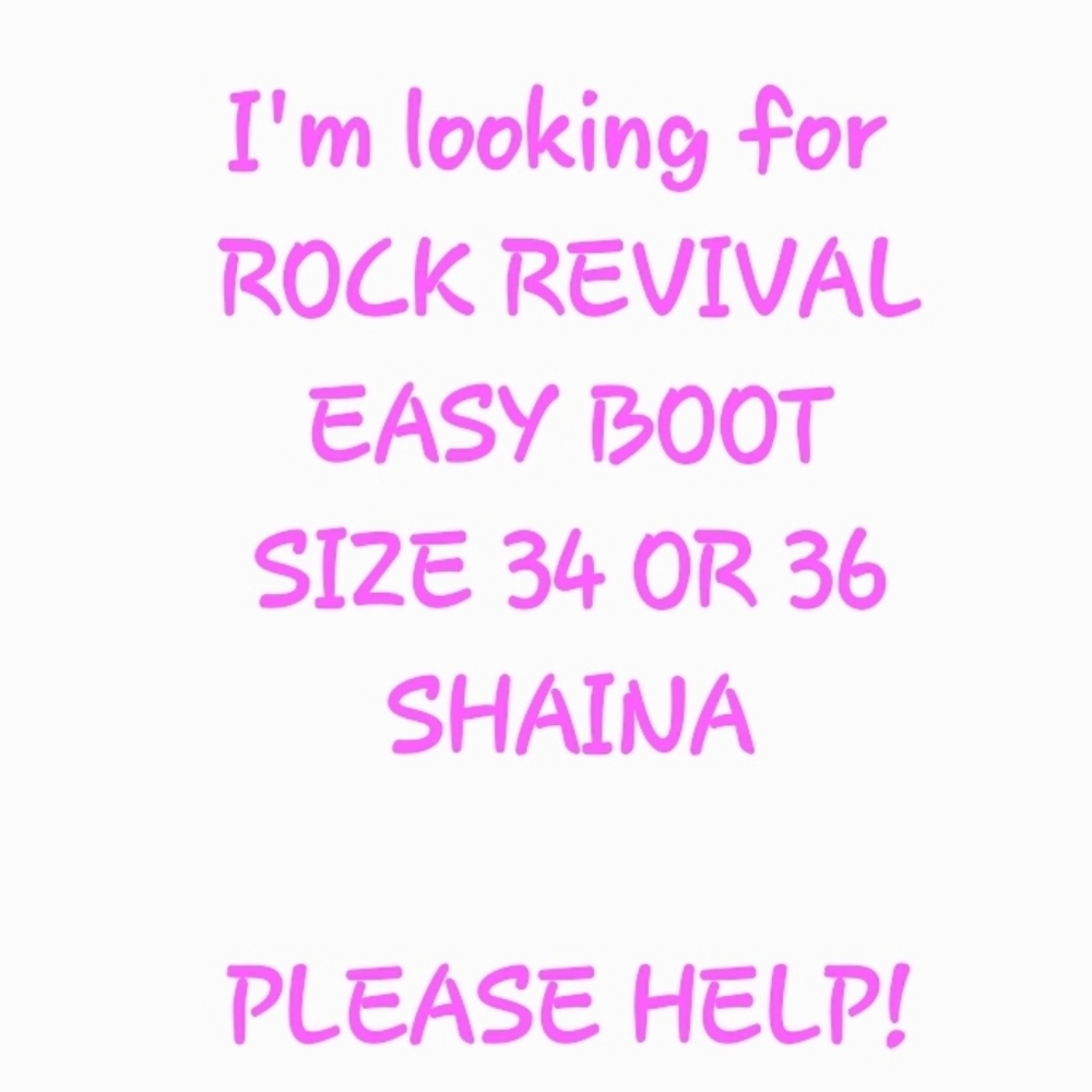 SHAINA ROCK REVIVAL SIZE 34 OR 36 EASY BOOT CUT